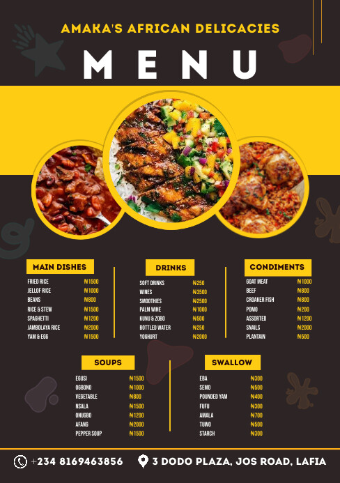 Local Food menu template | PosterMyWall