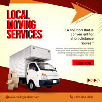 Red Moving Advertisement Moving Service Ad Template | PosterMyWall