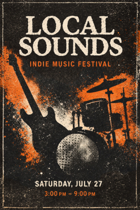Local Sounds Indie Music Festival Template | PosterMyWall