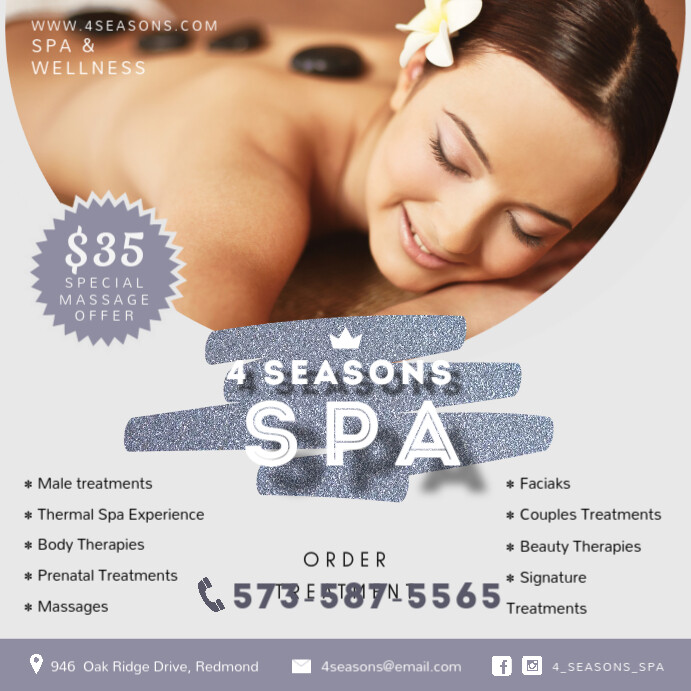 Local Spa Advertisement Template | PosterMyWall
