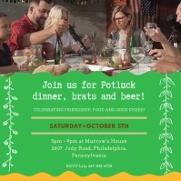 Local St Patrick's Day Pub Potluck Party Invi Instagram-opslag template