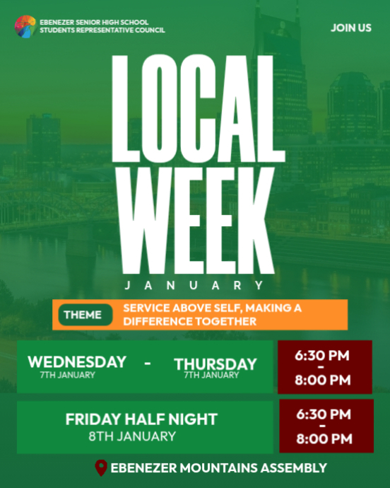Local Week Service Template | PosterMyWall