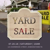 Local Yard Sale Online Ad Quadrat (1:1) template