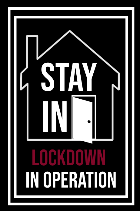 LOCKDOWN Template PosterMyWall