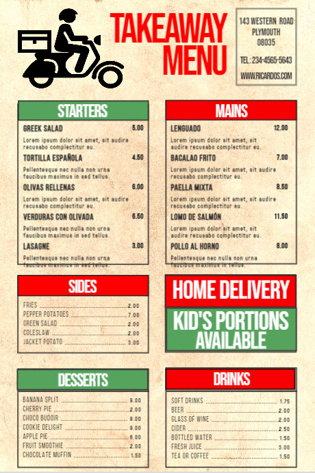 Lockdown Imbiss Restaurant Menuvorlage Vorlage Postermywall