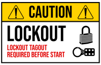 Lockout Tagout Required Sign Tabloid template