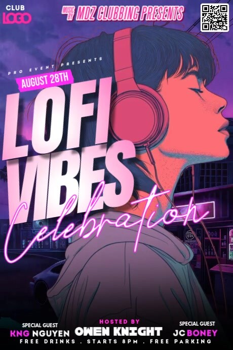 Lofi vibes Concert 海报 template