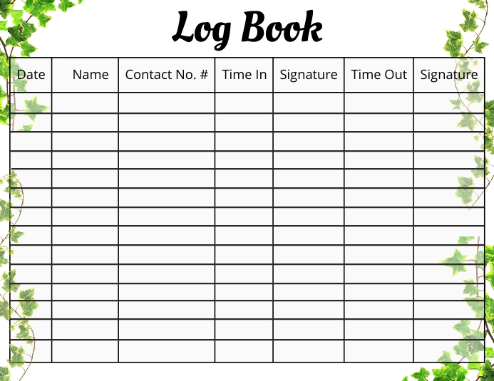 Copy of Log Book | PosterMyWall
