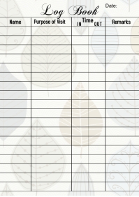 Log Book Sheet Template PosterMyWall