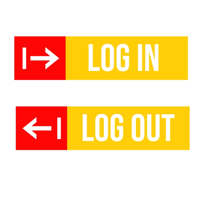 login and logout buttons set Template | PosterMyWall