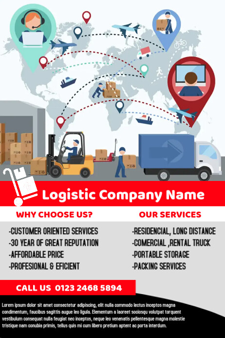 Logistic Design Sample LOGISTIC Template | PosterMyWall