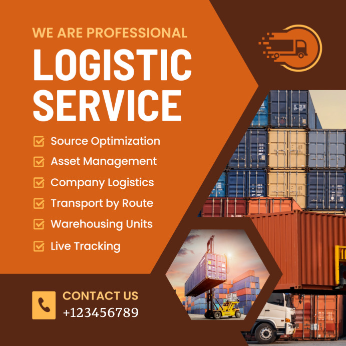 logistic service Template | PosterMyWall