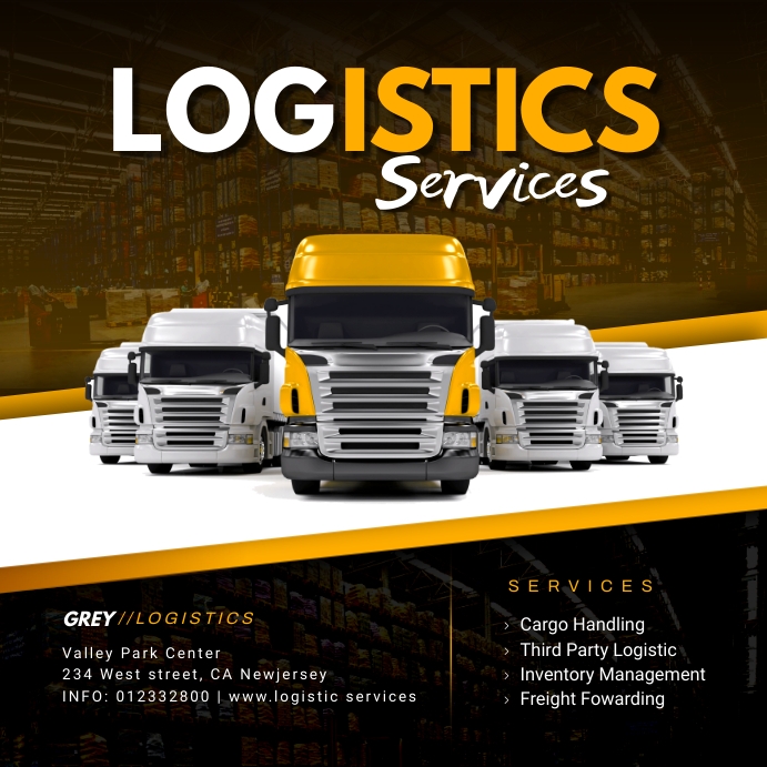 Logistic services instagram post design Template | PosterMyWall
