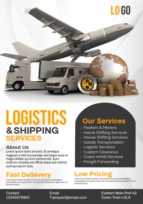 Copy of Logistics & Shipping | PosterMyWall