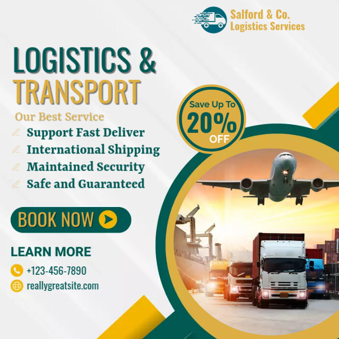 Logistics & Transport Poster Template | PosterMyWall