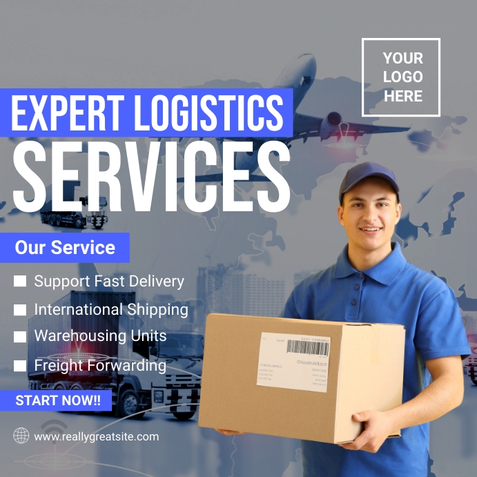Logistics Ad Flyer Template | PosterMyWall