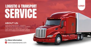 logistics and transport service flyer ภาพที่แชร์บน Facebook template
