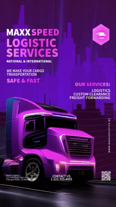 Logistics and Transportation Company Ad Template | PosterMyWall