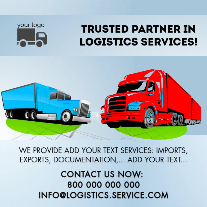 Logistics Informative Post Logistics Template | PosterMyWall