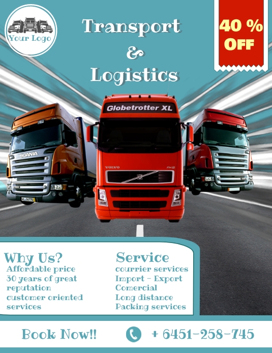 Logistics Template PosterMyWall