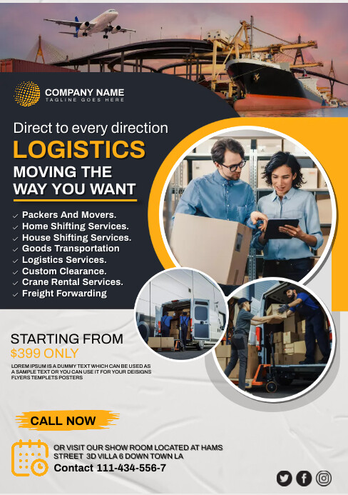 Logistics Template | PosterMyWall