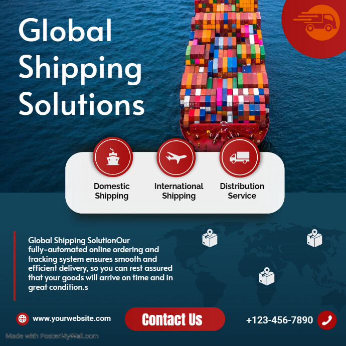 Logistics Informative Post Logistics Template | PosterMyWall