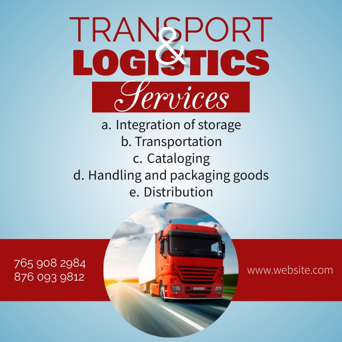 Logistics Informative Post Logistics Template | PosterMyWall