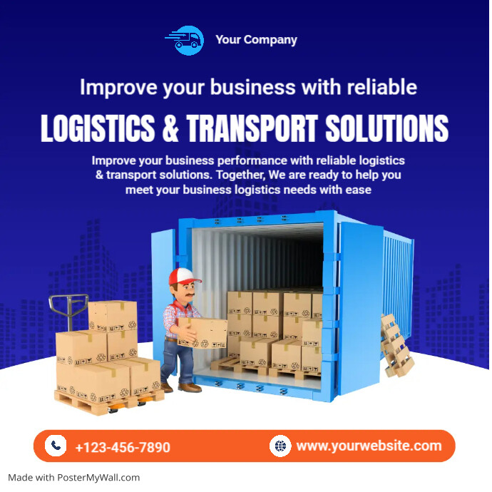 Faq Post Logistics Logistics Template | PosterMyWall