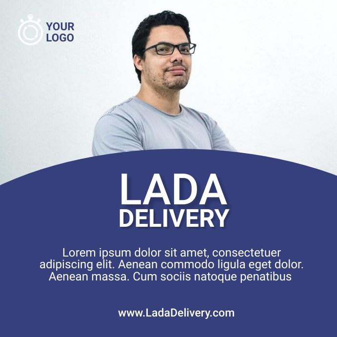 logistics poster ad template