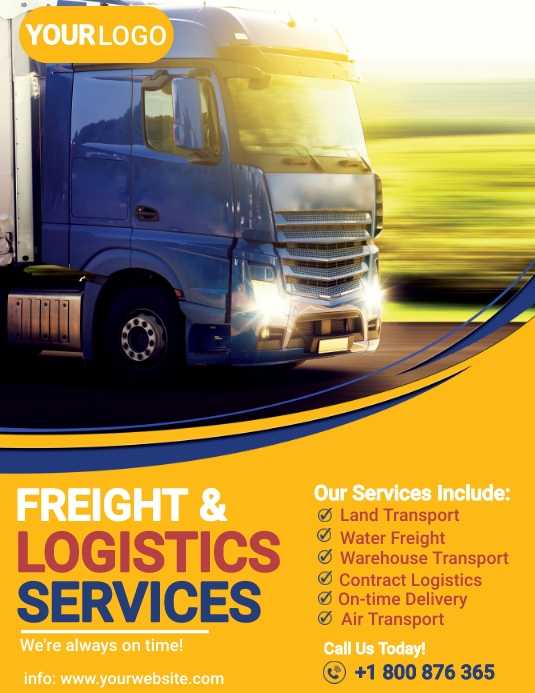 Logistics poster template | PosterMyWall