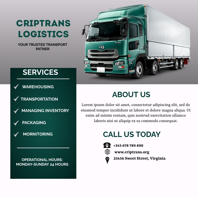 Logistics Poster Template | PosterMyWall