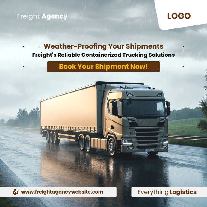Logistics Service Ad Post Template | PosterMyWall