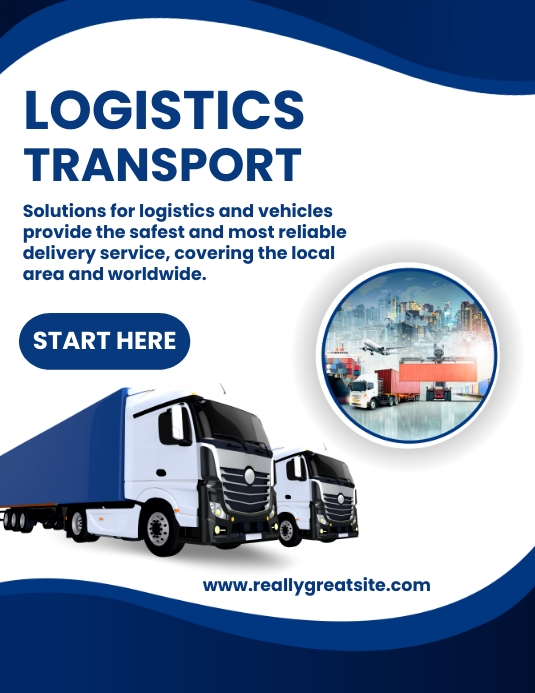 Logistics Services Ad Flyer Template | PosterMyWall