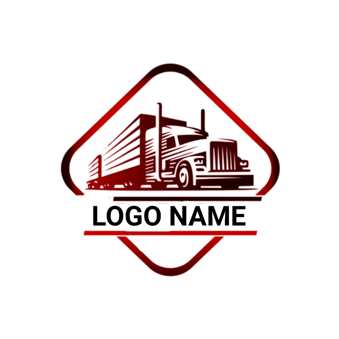 logistics trucking logo Template PosterMyWall