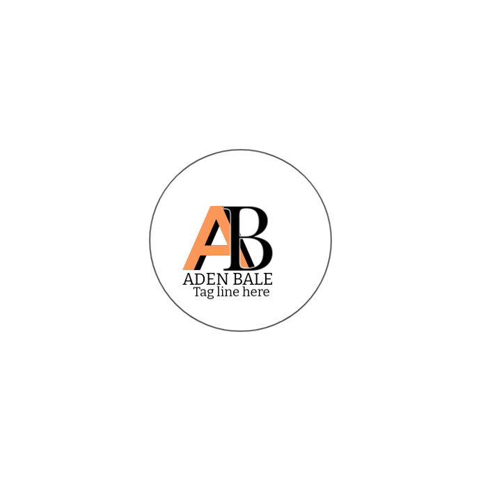 Copy of Logo deseign black and orange square template | PosterMyWall