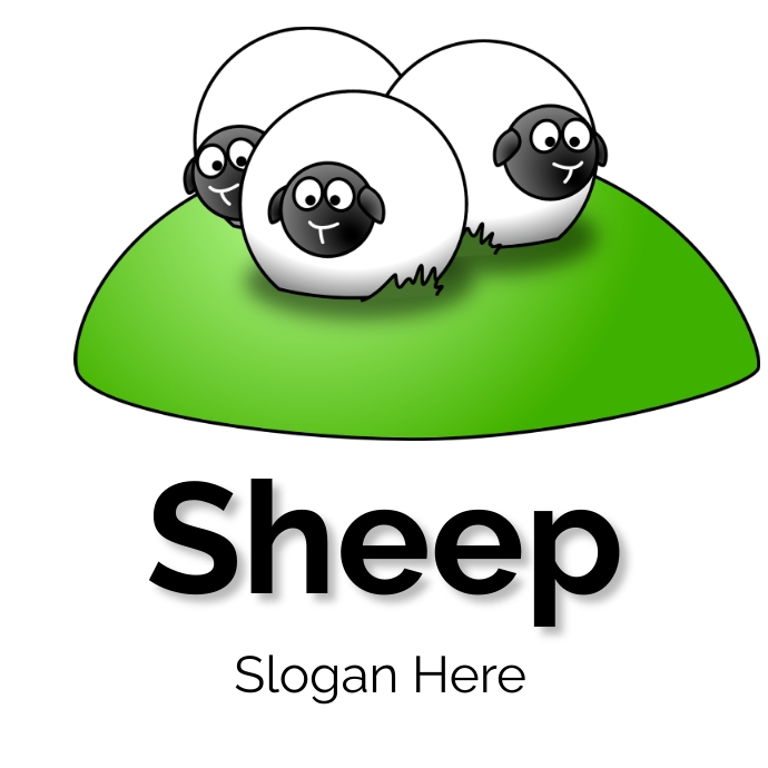 Sheep logo icon โลโก้ template