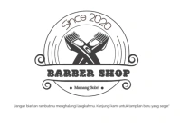Logo Design Barber Shop Pocztówka template