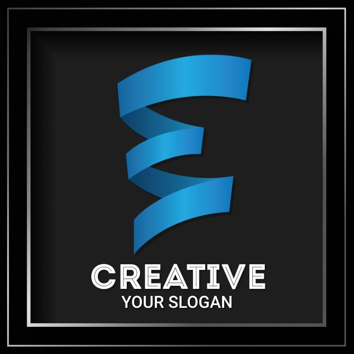 Blue Twirl Logo template