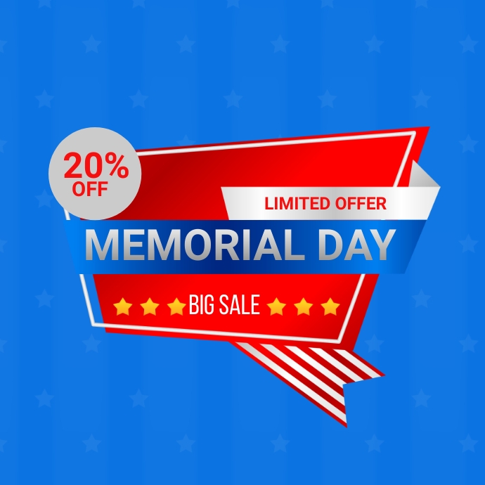 Logo Memorial Day Sale template