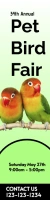 Pet Bird Fair FLYER Banner 2 x 8 fod template