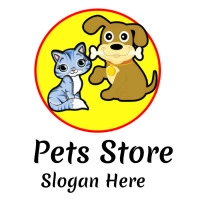 logo template petshop,dog cat