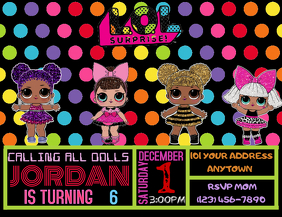 Modele Lol Surprise Invitation Anniversaire Anniversaire Postermywall Modele Lol Surprise Invitation Anniversaire Anniversaire Postermywall