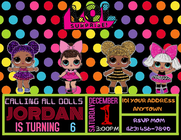 Modele Lol Surprise Invitation Anniversaire Anniversaire Postermywall Modele Lol Surprise Invitation Anniversaire Anniversaire Postermywall
