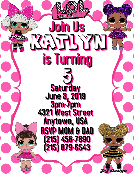 Lol Surprise Birthday Party Template Postermywall