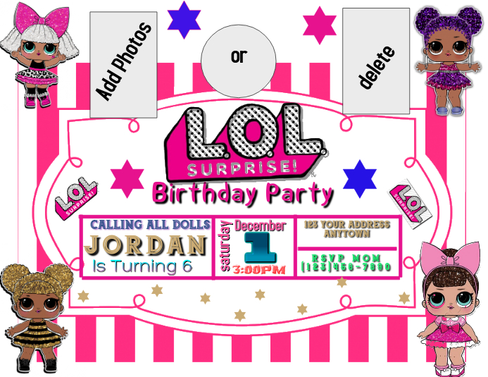 Copy Of Lol Surprise Birthday Party Postermywall