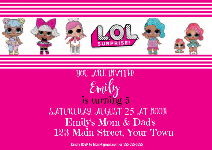 Modele Lol Invitation Surprise Postermywall Modele Lol Invitation Surprise Postermywall