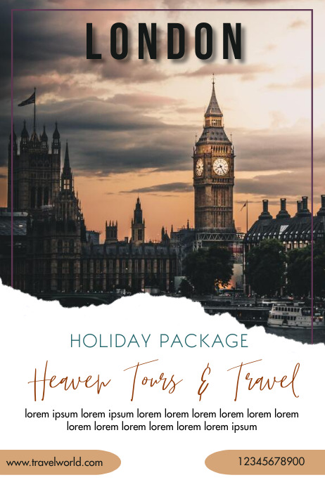 London Flyer Examples Copy of London tour package flyer template | PosterMyWall