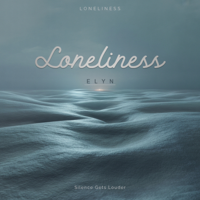 Plantilla de Loneliness minimal sad album cover blue abstract art ...