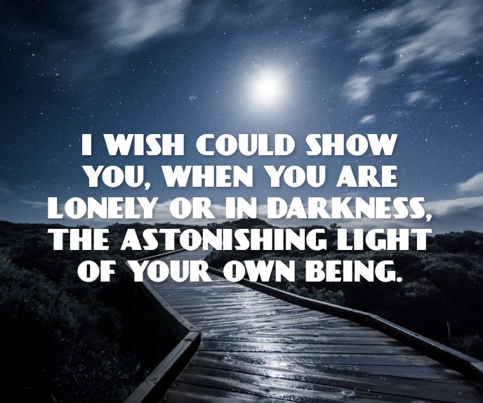 LONELY AND DARKNESS QUOTE TEMPLATE Retângulo grande