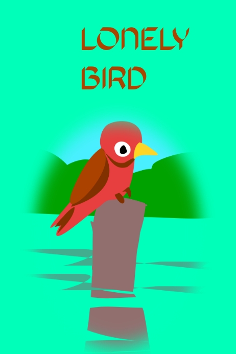 Lonely Bird Poster template